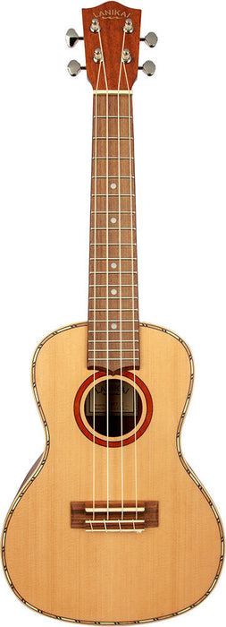 Lanikai Cedar Series Concert Ukulele in Natural Satin Finish with Lanikai Deluxe Gig Bag