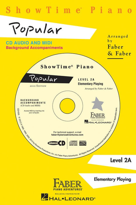 SHOWTIME PIANO POPULAR LEVEL 2A CD