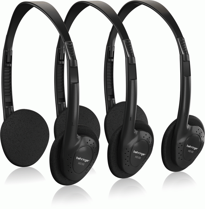 BEHRINGER HO66 BUDGET 3-PACK HEADPHONES