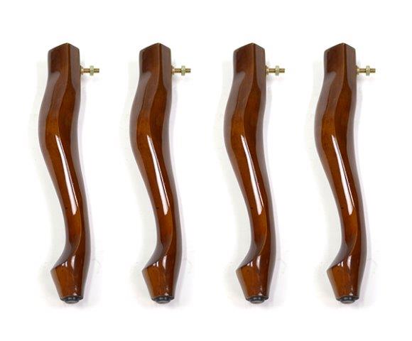 SPARE CABRIOLET LEG SET 4 MAHOGANY