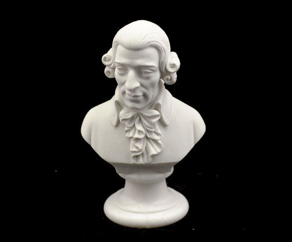 15CM COMPOSER BUST HAYDN CRUSHED MARBLE
