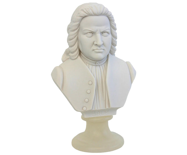 22CM BUST CRUSHED MARBLE BACH