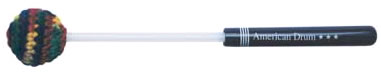 HAND DRUM MALLETS MULTI-COLOURED YARN 1 1/2 INCH