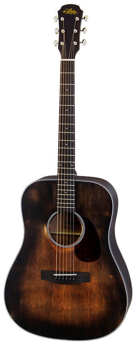 Aria Delta Players Series Dreadnought Acoustic Guitar in Muddy Brown Finish