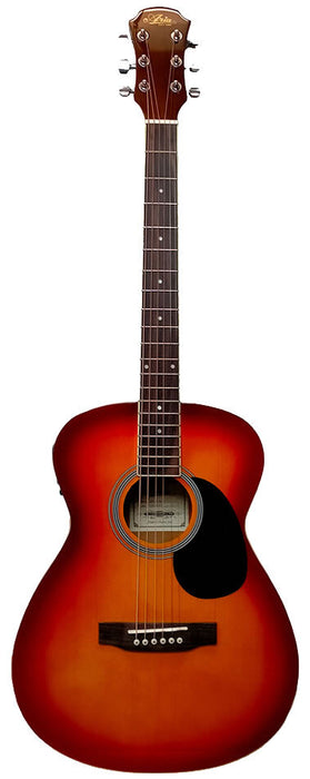 Aria AFN-15 Prodigy Series AC/EL Folk Body Guitar in Cherry Sunburst