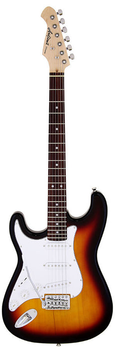 Aria STG-003 Series Left Handed Electric Guitar in 3-Tone Sunburst