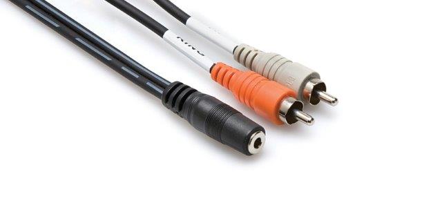 10 FT CABLE STEREO 3.5MM FEMALE TO 2 X RCA