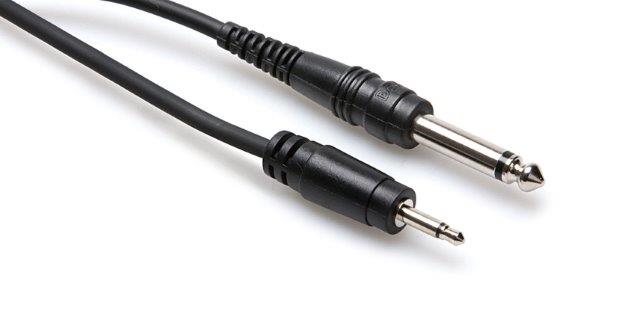 03 FT CABLE MONO 3.5MM MALE TO MONO 1/4 INCH