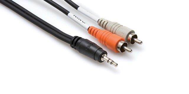 03 FT CABLE STEREO 3.5MM MALE TO 2 X RCA