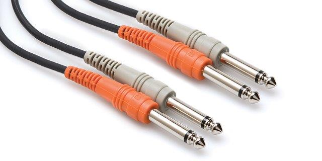 01 MTR DUAL AUDIO CABLE 1/4 INCH TO 1/4 INCH