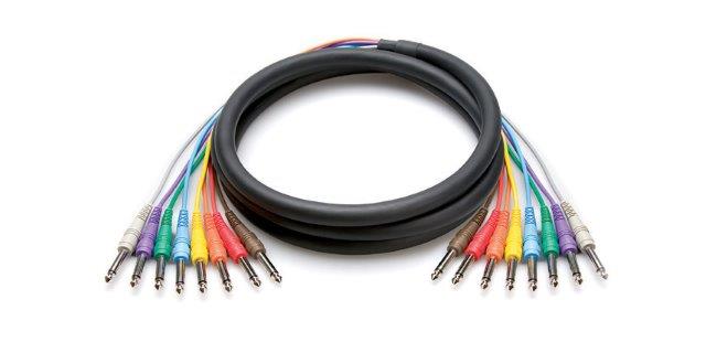 01 MTR CABLE 8 X 1/4 INCH TO 1/4 INCH SNAKE