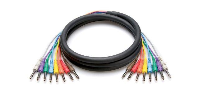 02 MTR CABLE 8 X 1/4 INCH TO 1/4 INCH SNAKE