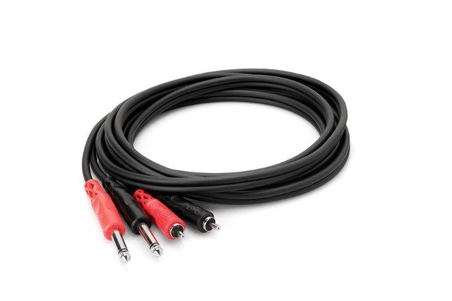 02 MTR DUAL PHONO CABLE RCA TO 1/4 INCH