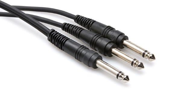 05 FT CABLE MONO 1/4 MALE TO 2  X 1/4 MALE