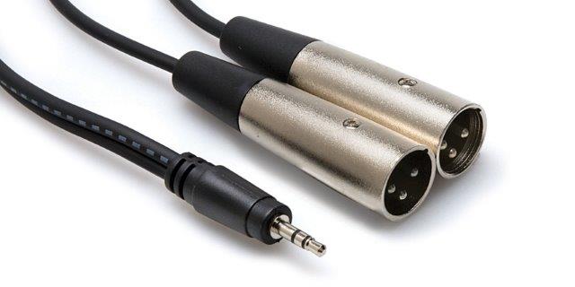 02 MTR CABLE STEREO 3.5MM MALE TO 2 X XLR MALE