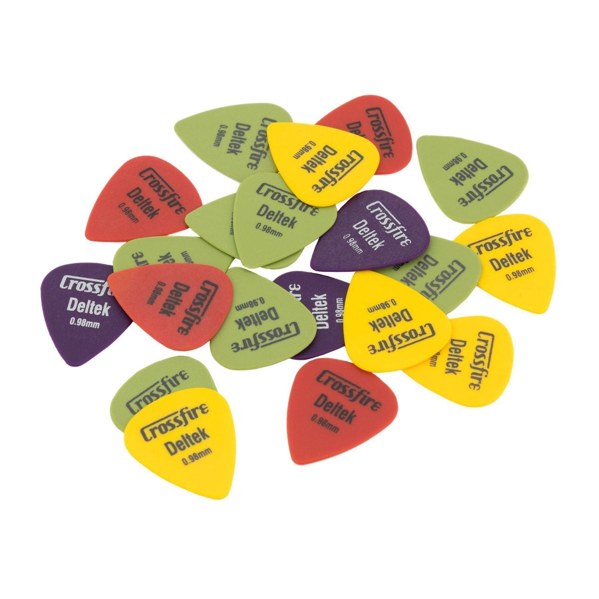 Crossfire Deltek 0.98mm Canned Guitar Picks (20 Pack Assorted) — Music ...
