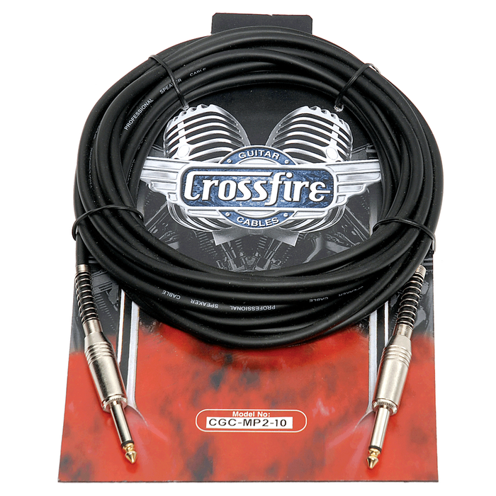 Crosssfire 10' / 3 Metre Instrument Cable with Straight Metal Jacks