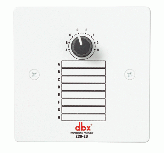 DBX ZC9 WALL MNT 8 POSITION ZONE CONTROLLER