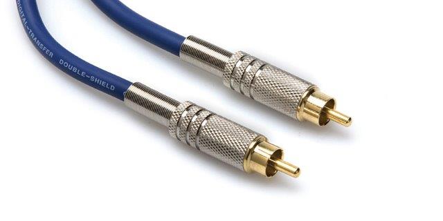 01 MTR DOUBLE SHIELD COAX CABLE GOLD RCA
