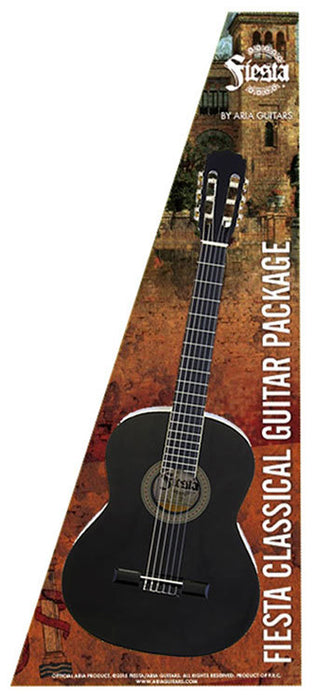 Aria Fiesta 1/2-Size Classical/Nylon String Guitar Pack in Black