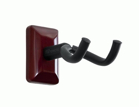 The Gator GFWGTRHNGRCHR Frameworks Wall Mounted Guitar Hanger with Cherry Mounting Plate