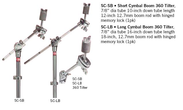 LONG BOOM CYMBAL ARM W/360TILT