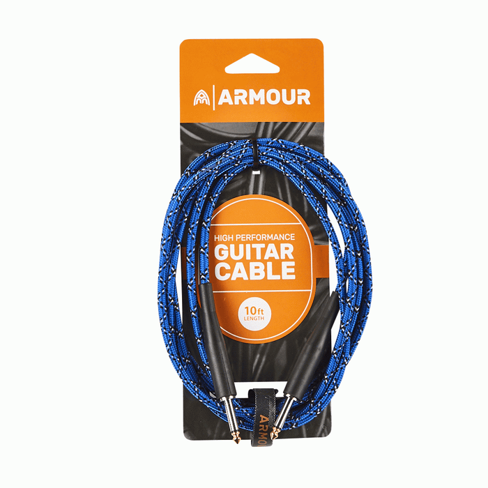 Armour GW10P Guitar 10 Foot Woven Blue Python