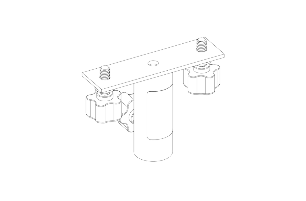 Universal 35 mm Pole Mount adapter, T-Bar style