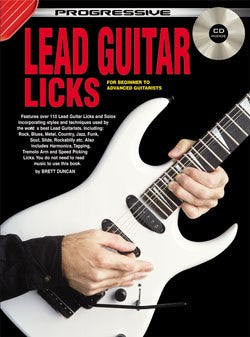 Progressive Lead Guitar Licks Book/CD