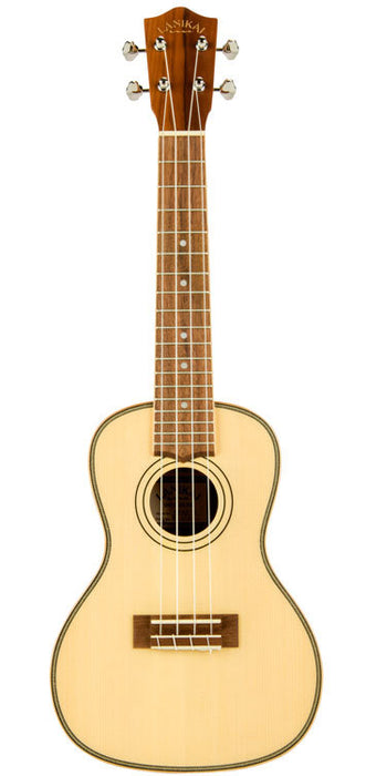 Lanikai Solid Spruce Top Series Concert Ukulele in Natural Satin Finish with Lanikai Deluxe Gig Bag