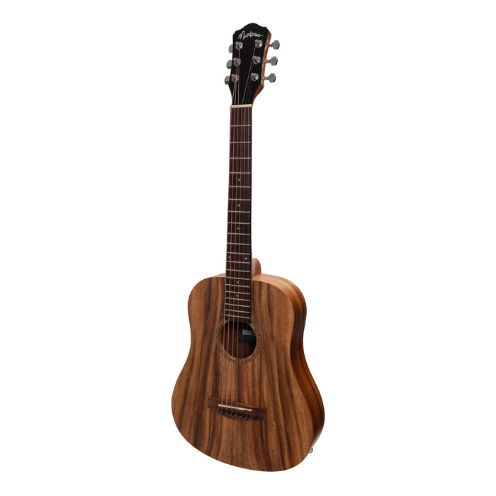 Martinez Acoustic-Electric Babe Traveller Guitar with Built-In Tuner (Rosewood)