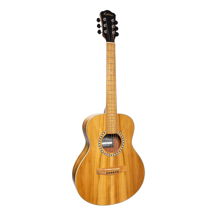 Martinez Left Handed Acoustic Short Scale Guitar (Jati-Teakwood)