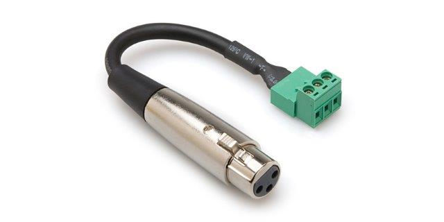LOW-VOLTAGE ADAPTOR XLR3F TO PHX3M 6 IN