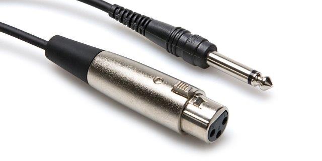 15 FT CABLE XLR FEMALE TO MONO 1/4 INCH