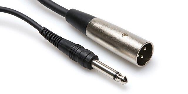 02 FT CABLE XLR MALE TO MONO 1/4 INCH