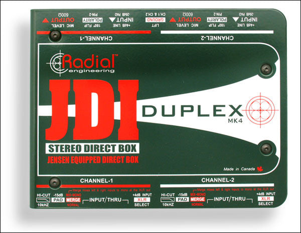 PASSIVE 2 CH DI FOR STEREO KEYBOARDS W/JENSON