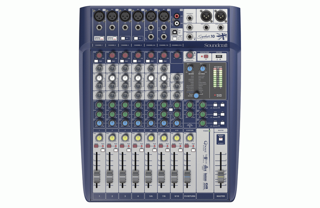 SOUNDCRAFT SIGNATURE 10 CH MIXER WITH USB AND FX
