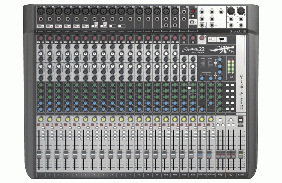 SIGNATURE 22 CH MIXER WITH USB MULTITRACK — Music Man Australia