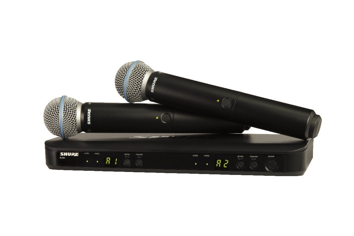 Box Two Mics Wireless Dual Handheld System 2 x BLX2B58 Mic & — Music Man Australia