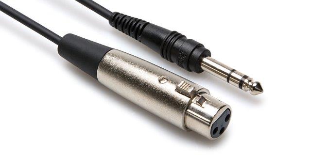 02 FT CABLE XLR FEMALE TO STEREO 1/4 INCH