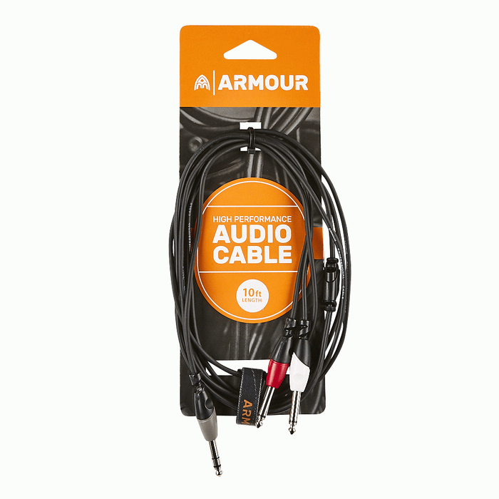 Armour SYC4 1/4 STEREO to 2X 1/4 MONO Cable
