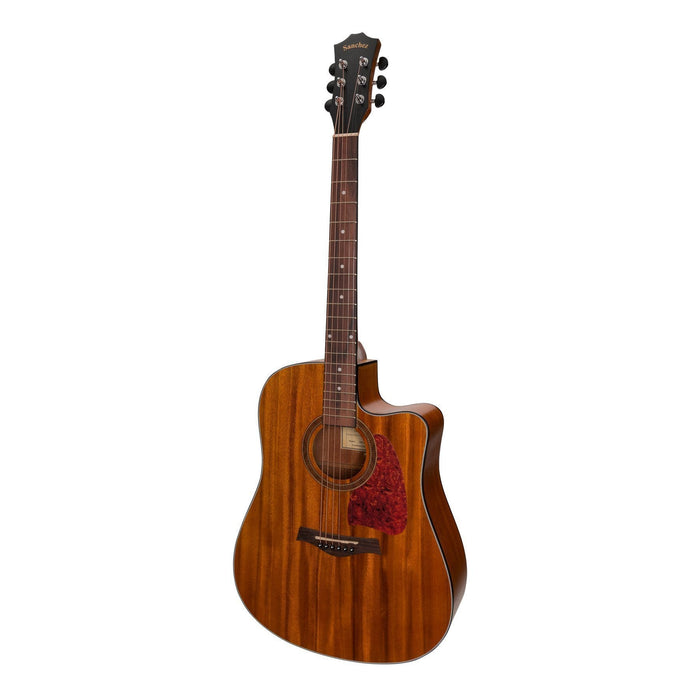 Sanchez Acoustic-Electric Dreadnought Cutaway Guitar (Koa)