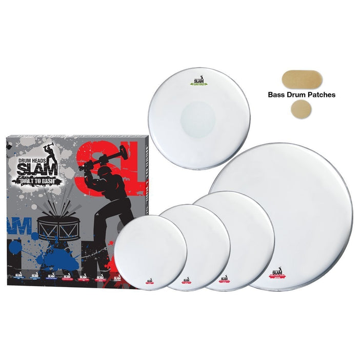 Slam Single Ply Coated Medium Weight Drum Head Pack (10"T/12"T/14"T/14"S/22"BD)