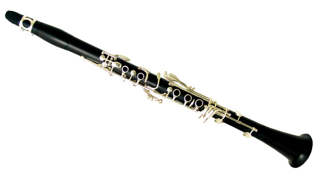 B FLAT CLARINET AFRICAN BLACK WOOD SILVER PLATED