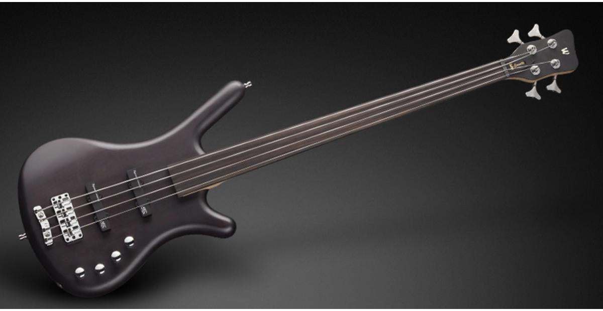RockBass Corvette Basic 4-String Solid Black High Polish Active