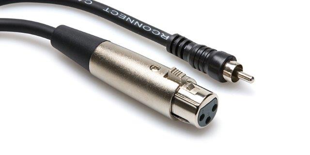 02 FT CABLE XLR FEMALE TO RCA