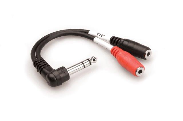 Y CABLE 1/4 INCH TRS-3.5MM TRS