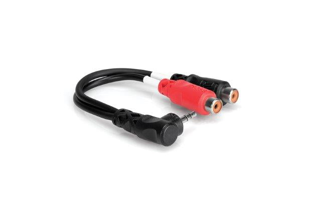 Y CABLE RA ST 3.5MM MALE-2 X RCA FEMALE
